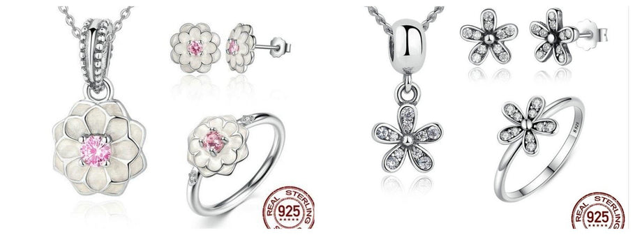 Flower jewellery, rings, bracelets,necklaces,earrings and sets