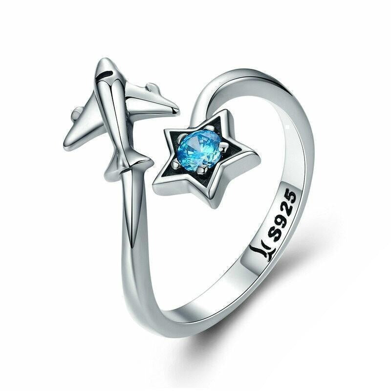 Airplane travel lover ring