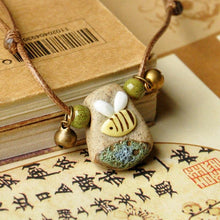 Load image into Gallery viewer, Bee ceramic necklace
