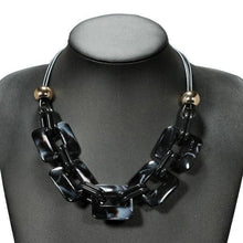 Load image into Gallery viewer, Bohemian square necklace black Trendystrike
