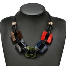 Load image into Gallery viewer, Bohemian square necklace Mixed colors Trendystrike
