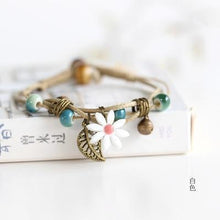 Load image into Gallery viewer, Ceramic flower bracelet - 4 colours
