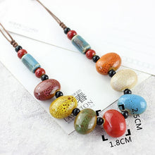 Load image into Gallery viewer, Colourful ceramic necklace
