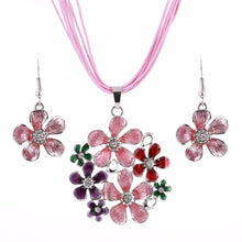 Load image into Gallery viewer, Colourful daisy jewellery set - colours
