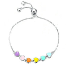 Load image into Gallery viewer, Colourful hearts bracelet
