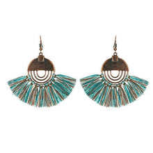 Load image into Gallery viewer, Colourful tassel earrings

