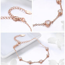 Load image into Gallery viewer, Heart rose gold bracelet
