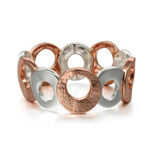 Load image into Gallery viewer, Hip-hop bangle silver and rose gold / Adjustable Trendystrike
