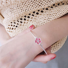 Load image into Gallery viewer, Pink flower bangle
