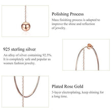 Load image into Gallery viewer, Rose gold circle earrings
