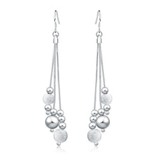 Load image into Gallery viewer, Silver bead drop earrings Trendystrike
