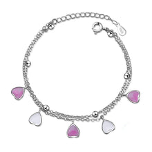 Load image into Gallery viewer, Silver hearts bracelet
