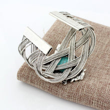 Load image into Gallery viewer, Silver owl bangle
