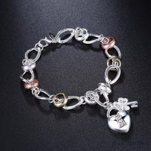 Load image into Gallery viewer, Trendy heart lock bracelet
